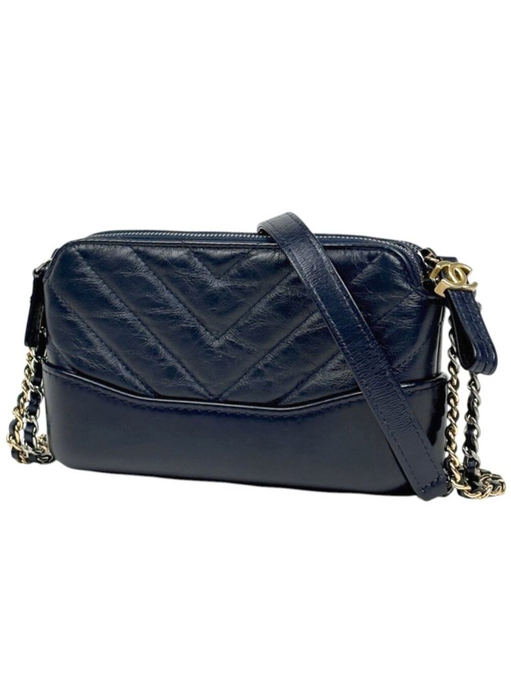 Chanel Shoulder Bag Gabrielle de Chanel Chain Clutch CC Logo V-stitch Leather